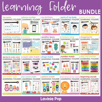 Preview of Learning Folder for 3-5 | Toddler Binder | Busy Book MEGA BUNDLE