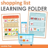 Learning Folder for 3-5 | Toddler Binder: Shopping List Game