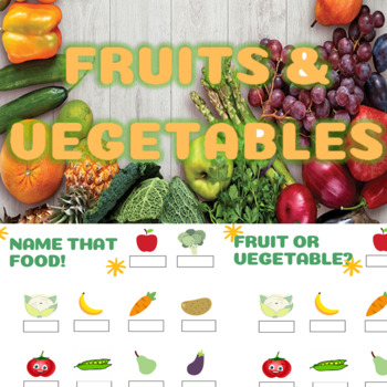 Preview of Learning Foods, Fruits and Vegetables, Homeschool, Nutrition Starter, Colorful