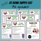 Learning From Home Supply Online Supply List - Editable - 