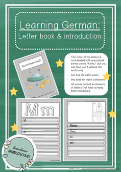 Preview of Learning German: Letters & Words Buchstabenheft