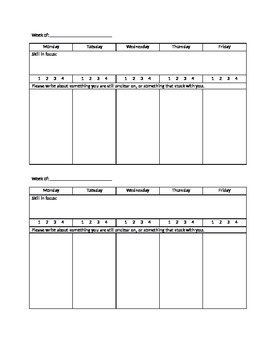 Learning Goals and Progress Tracker by Rachel Proud | TpT