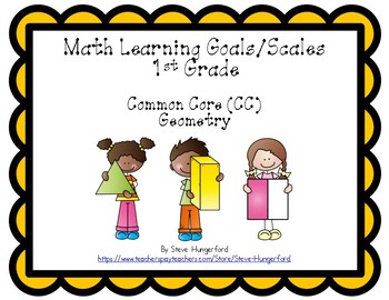 Preview of Learning Goals and Scales - 1st Grade Math - G for Common Core (2 Sizes)