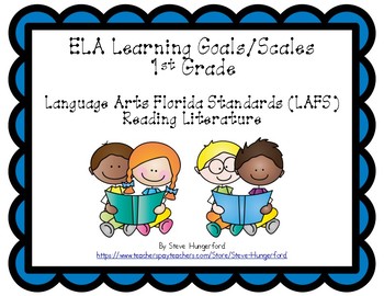 Preview of Learning Goals and Scales - 1st Grade ELA - RL for Florida (2 Sizes)
