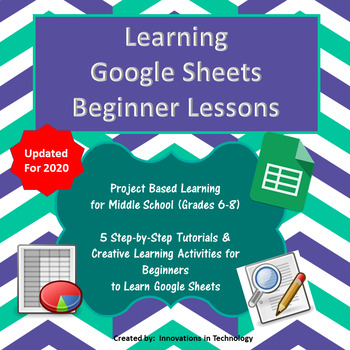 Preview of Learning Google Sheets - Beginner Lessons | Distance Learning