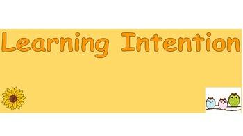 Preview of Learning Intention