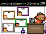 Learning Intention - Objectives chart