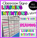 Learning Intention/Success Criteria Classroom Signs & More