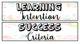 Learning Intention Success Criteria Display