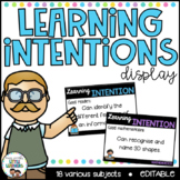 Learning Intentions Posters - Editable