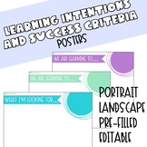 Learning Intentions - WALT & WILF Landscape