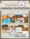 Learning Invitations: Full Day Kindergarten, Early Learnin