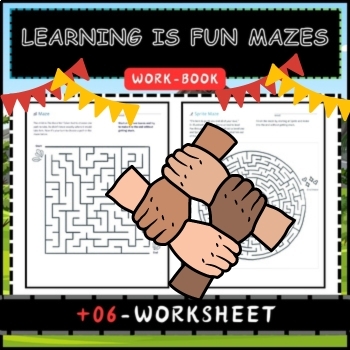 Preview of Learning Is Fun Mazes activities book for kids