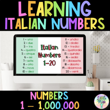 Preview of Learning Italian Numbers - No Prep  - Tips and reference slides