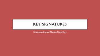 Preview of Learning Key Signatures: Sharp Keys (great for virtual learning!)