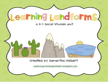 Preview of Learning Landforms Unit