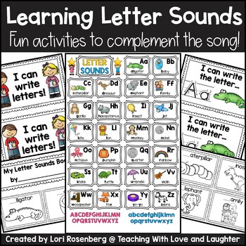 Preview of Learning Letter Sounds Booklets, Flashcards, Games, Posters and More