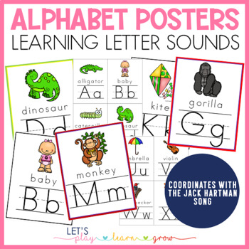 Preview of Alphabet Posters | Learning Letter Sounds FREEBIE