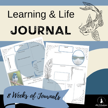 Preview of Learning & Life Reflection Journal Wellness for Secondary 7-12 SEL Printable PDF