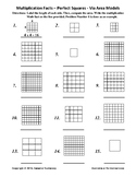 Multiplication Facts - Perfect Squares - Via Area Models (FREE)