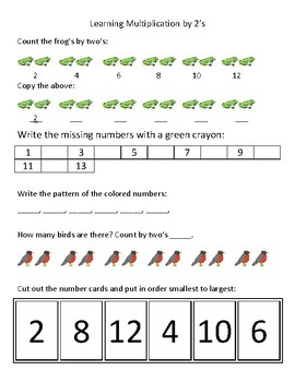 Preview of Learning Multiplication by 2-9's