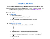 Learning Music Outline Worksheets 1-6 Master