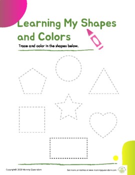 Preview of Learning My Shapes and Colors  - instant download