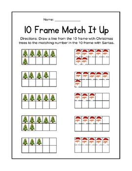 Preview of Learning Number Sense through Tens Frames (Christmas)