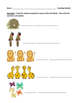 Preview of Learning Numbers 1-10 in Chronological Order: Worksheet with Answer Key