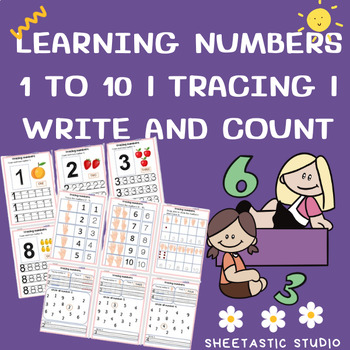Preview of Learning Numbers 1 to 10 | tracing | write and count