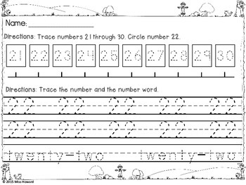 learning numbers 21 30 part 3 by miss howard tpt