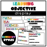 Learning Objective Display | Bulletin Board | I Can Statem