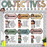 Learning Objectives Bulletin Board | Boho Neutrals