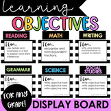 Learning Objectives Display Board | Black & Bright Colorfu