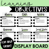 Learning Objectives Display Board | Farmhouse Theme I Can 