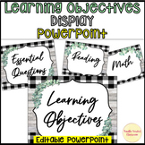Learning Objectives Targets Essential Questions Display Bu