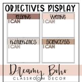 Learning Objectives Display | Neutral Boho I Can Statement