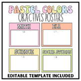 Editable Learning Objectives Display Posters & Headers | P