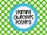 Learning Objectives Posters {chevron and polka dots sets}