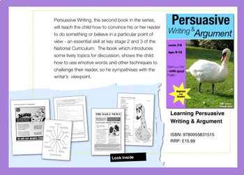 Preview of Learning Persuasive Writing And Argument: Distance Learning Resource(9-14 years)