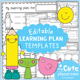 Learning Plans and Schedules - Editable