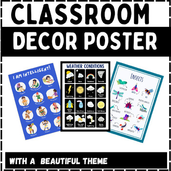 Preview of classroom poster with a beautiful theme