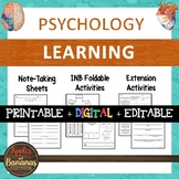 Learning - Psychology Interactive Note-taking Activities