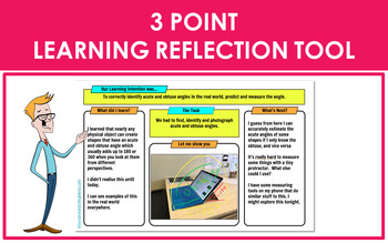 Preview of Learning Reflection Tool for Any Task | Digital & Print Editable Assessment Tool