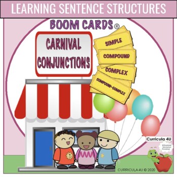 Preview of Learning Sentence Structures Boom Cards®| Distance Learning|