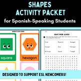 Learning Shapes Activity Packet | Spanish to English | ESL