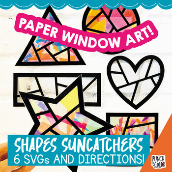 Preview of Learning Shapes Art Activity for Preschool | Math Shape Tissue Paper Crafts