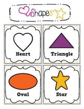 Preview of Shapes flash cards + activities bundle