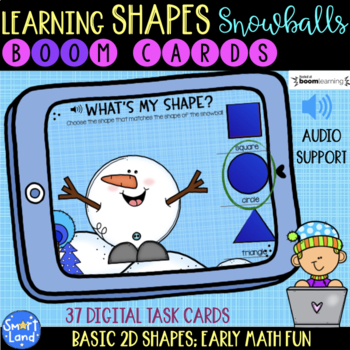 Preview of Learning Shapes Winter digital cards