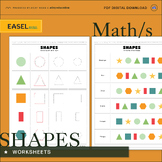 Learning Shapes Worksheets (2D and 3D) - Engaging EASEL Ac